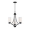 Maxim Lighting Deven 3-Light Chandelier 20033SWBK - alternate 1